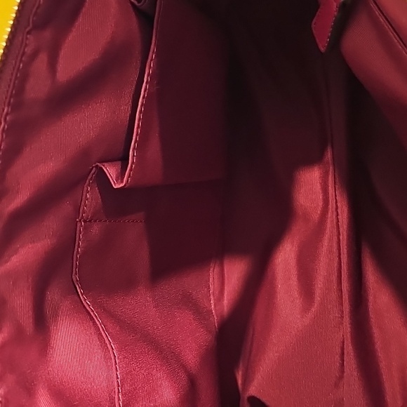 Coach Madison Burgundy Gathered Leather Satchel Bag W/Crossbody Strap NWOT - Picture 13 of 15